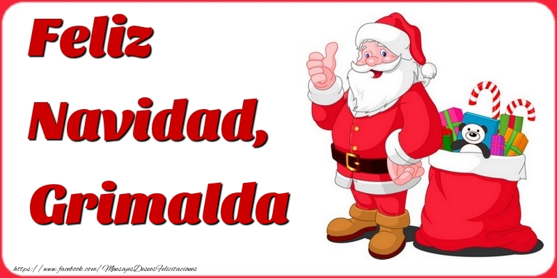 Felicitaciones de Navidad - Papá Noel & Regalo | Feliz Navidad, Grimalda