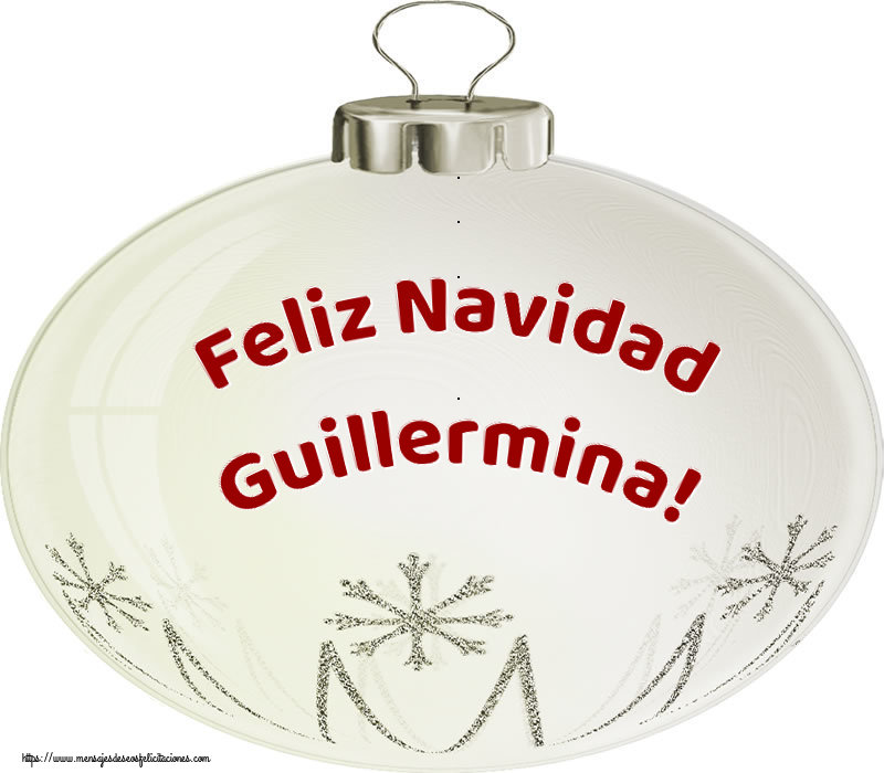Felicitaciones de Navidad - Globos | Feliz Navidad Guillermina!