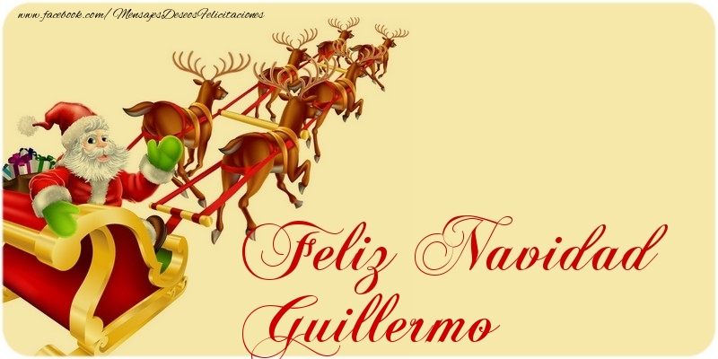 Felicitaciones de Navidad - Feliz Navidad Guillermo