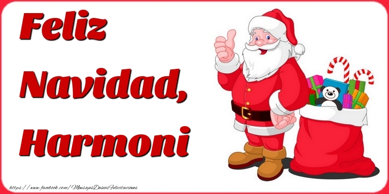Felicitaciones de Navidad - Papá Noel & Regalo | Feliz Navidad, Harmoni