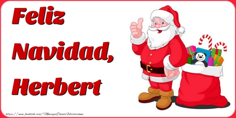 Felicitaciones de Navidad - Papá Noel & Regalo | Feliz Navidad, Herbert