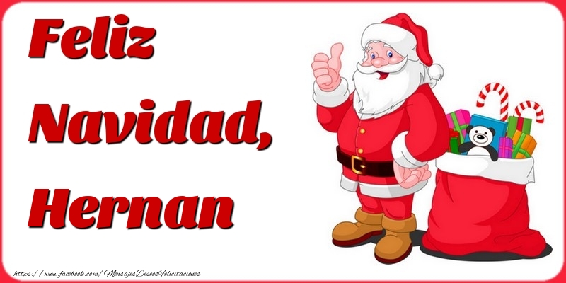 Felicitaciones de Navidad - Papá Noel & Regalo | Feliz Navidad, Hernan