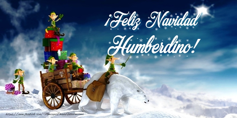 Felicitaciones de Navidad - Papá Noel & Regalo | ¡Feliz Navidad Humberdino!