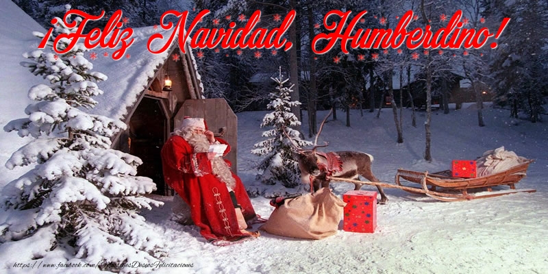 Felicitaciones de Navidad - Papá Noel & Regalo | ¡Feliz Navidad, Humberdino!