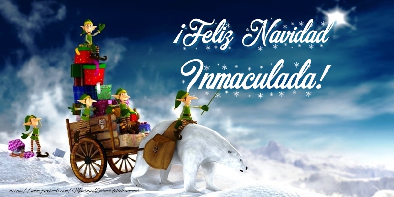 Felicitaciones de Navidad - Papá Noel & Regalo | ¡Feliz Navidad Inmaculada!
