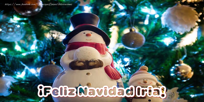 Felicitaciones de Navidad - Muñeco De Nieve | ¡Feliz Navidad Iria!