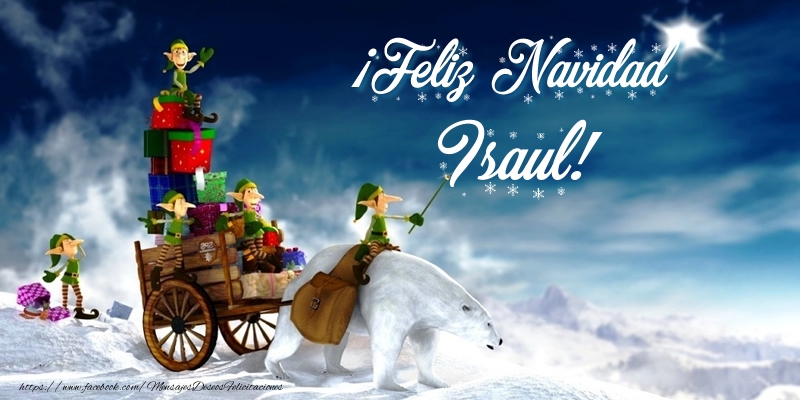 Felicitaciones de Navidad - Papá Noel & Regalo | ¡Feliz Navidad Isaul!