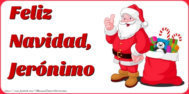 Felicitaciones de Navidad - Papá Noel & Regalo | Feliz Navidad, Jerónimo