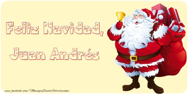 Felicitaciones de Navidad - Papá Noel & Regalo | Feliz Navidad, Juan Andrés