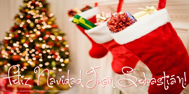 Felicitaciones de Navidad - Árbol De Navidad & Regalo | ¡Feliz Navidad, Juan Sebastián!