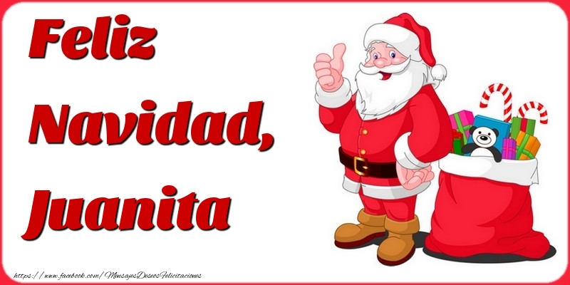 Felicitaciones de Navidad - Papá Noel & Regalo | Feliz Navidad, Juanita