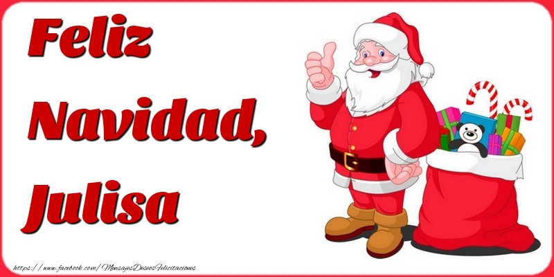 Felicitaciones de Navidad - Papá Noel & Regalo | Feliz Navidad, Julisa