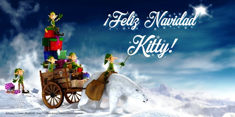 Felicitaciones de Navidad - Papá Noel & Regalo | ¡Feliz Navidad Kitty!