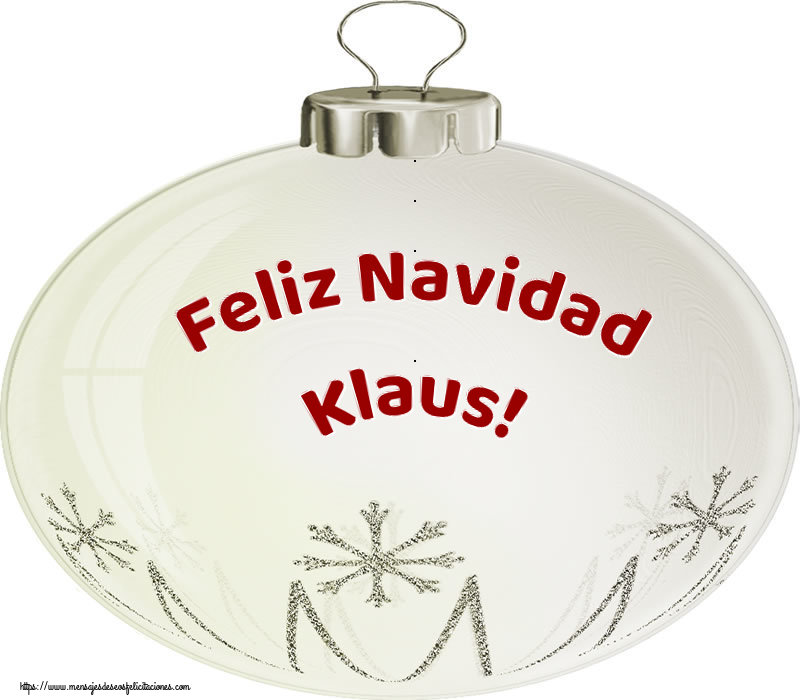 Felicitaciones de Navidad - Feliz Navidad Klaus!