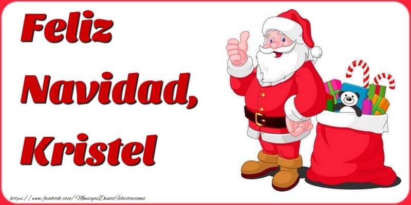 Felicitaciones de Navidad - Papá Noel & Regalo | Feliz Navidad, Kristel