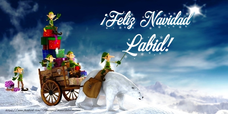 Felicitaciones de Navidad - Papá Noel & Regalo | ¡Feliz Navidad Labid!