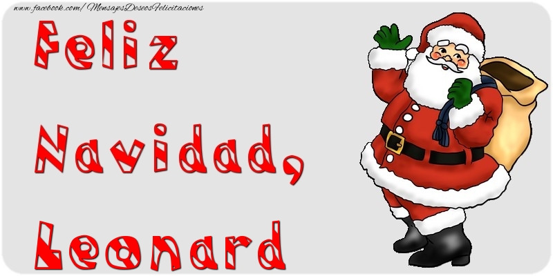 Felicitaciones de Navidad - Papá Noel | Feliz Navidad, Leonard