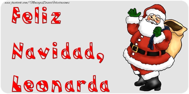 Felicitaciones de Navidad - Papá Noel | Feliz Navidad, Leonarda