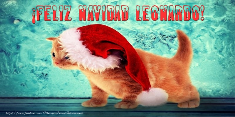 Felicitaciones de Navidad - ¡Feliz Navidad Leonardo!