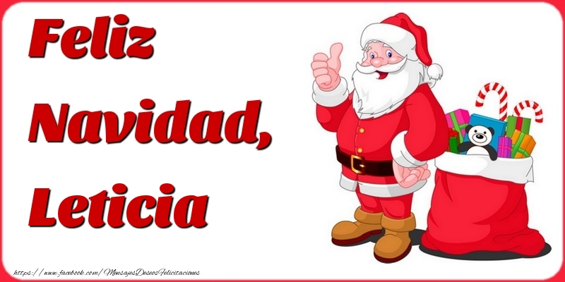 Felicitaciones de Navidad - Feliz Navidad, Leticia