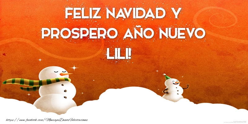 Felicitaciones de Navidad - FELIZ NAVIDAD Y PROSPERO AÑO NUEVO Lili!