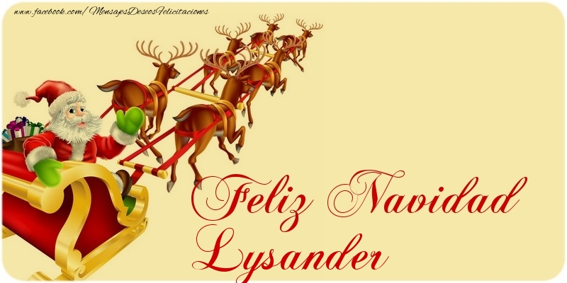 Felicitaciones de Navidad - Papá Noel | Feliz Navidad Lysander