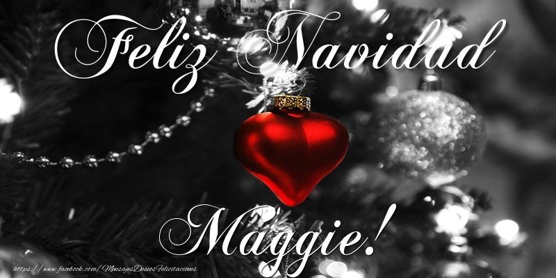 Felicitaciones de Navidad - Bolas De Navidad | Feliz Navidad Maggie!
