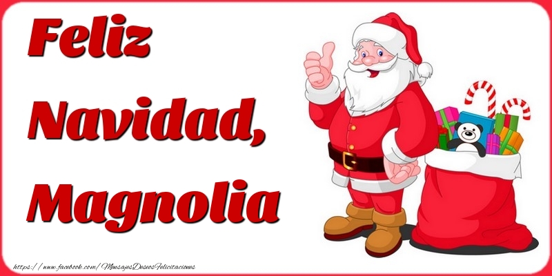 Felicitaciones de Navidad - Papá Noel & Regalo | Feliz Navidad, Magnolia