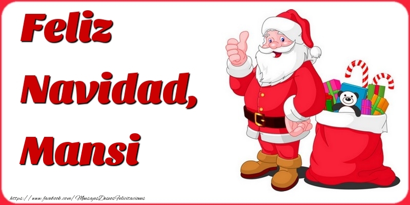 Felicitaciones de Navidad - Papá Noel & Regalo | Feliz Navidad, Mansi