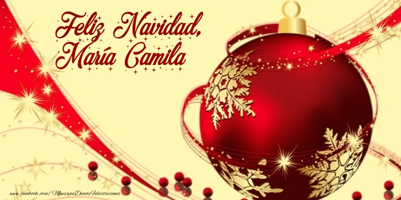 Felicitaciones de Navidad - Bolas De Navidad | Feliz Navidad, María Camila