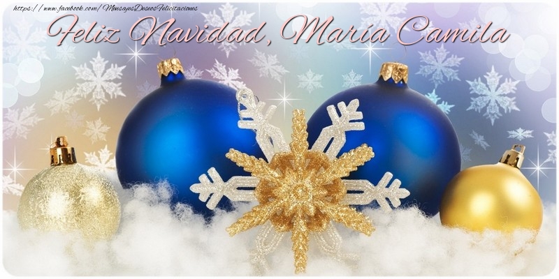 Felicitaciones de Navidad - Bolas De Navidad | ¡Feliz Navidad, María Camila!