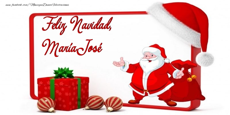 Felicitaciones de Navidad - Papá Noel | Feliz Navidad, María José