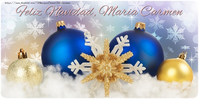 Felicitaciones de Navidad - Bolas De Navidad | ¡Feliz Navidad, Maria Carmen!