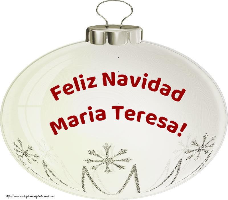 Felicitaciones de Navidad - Globos | Feliz Navidad Maria Teresa!