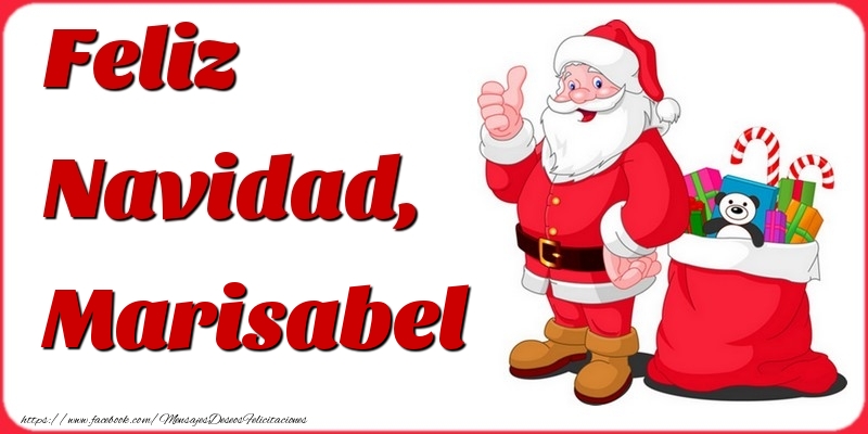 Felicitaciones de Navidad - Papá Noel & Regalo | Feliz Navidad, Marisabel