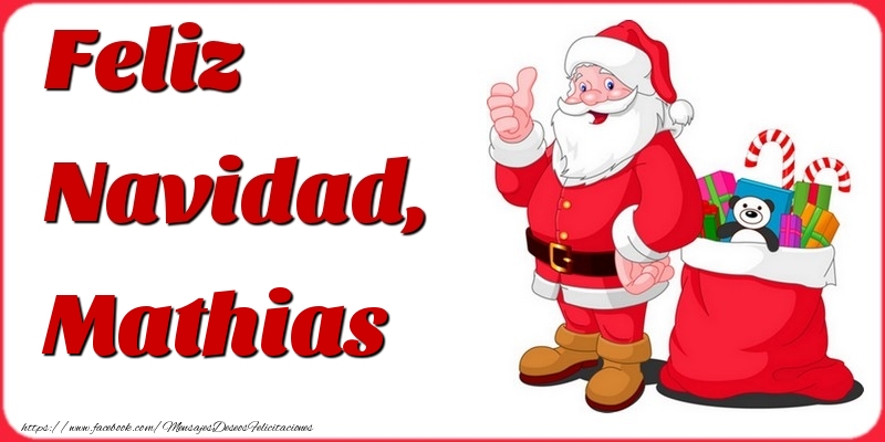 Felicitaciones de Navidad - Papá Noel & Regalo | Feliz Navidad, Mathias