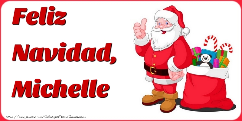 Felicitaciones de Navidad - Papá Noel & Regalo | Feliz Navidad, Michelle