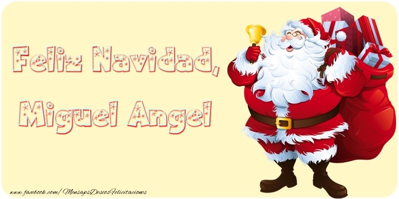 Felicitaciones de Navidad - Papá Noel & Regalo | Feliz Navidad, Miguel Angel