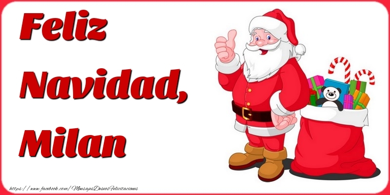 Felicitaciones de Navidad - Papá Noel & Regalo | Feliz Navidad, Milan