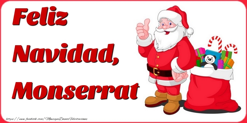 Felicitaciones de Navidad - Papá Noel & Regalo | Feliz Navidad, Monserrat