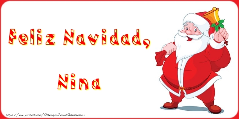 Felicitaciones de Navidad - Papá Noel | Feliz Navidad, Nina