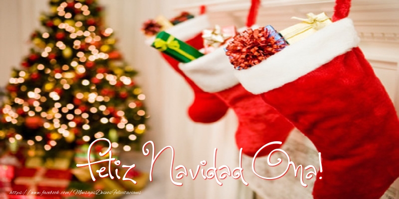 Felicitaciones de Navidad - Árbol De Navidad & Regalo | ¡Feliz Navidad, Ona!