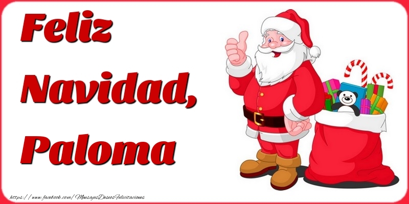 Felicitaciones de Navidad - Papá Noel & Regalo | Feliz Navidad, Paloma