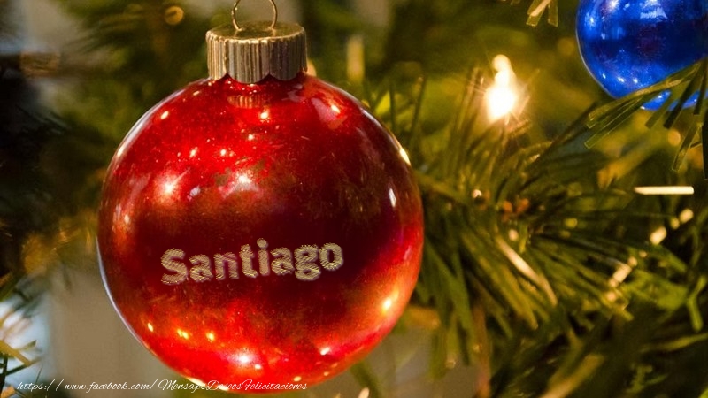 Felicitaciones de Navidad - Su nombre en el globo de navidad Santiago