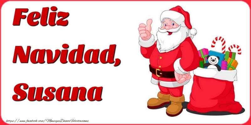 Felicitaciones de Navidad - Papá Noel & Regalo | Feliz Navidad, Susana
