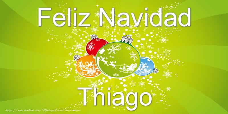 Felicitaciones de Navidad - Feliz Navidad Thiago