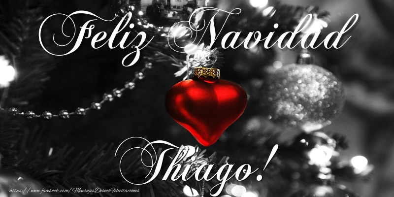 Felicitaciones de Navidad - Bolas De Navidad | Feliz Navidad Thiago!
