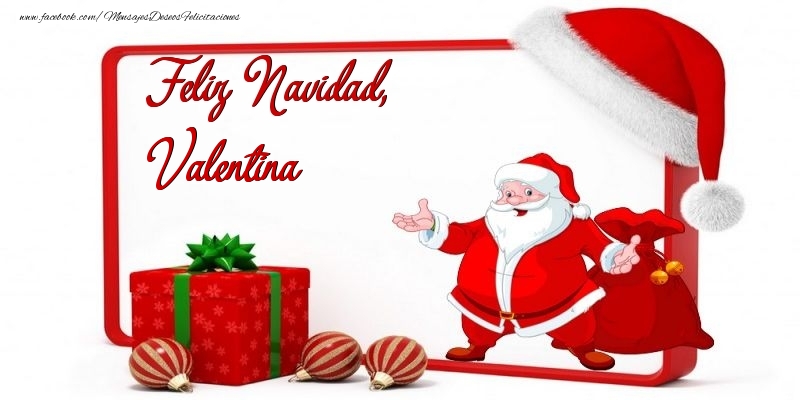 Felicitaciones de Navidad - Papá Noel | Feliz Navidad, Valentina