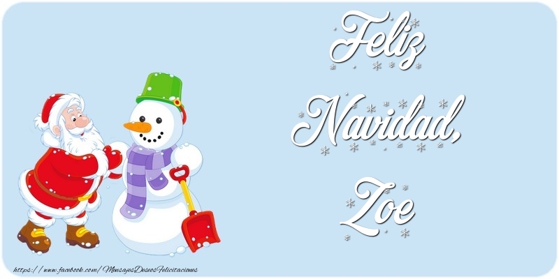 Felicitaciones de Navidad - Muñeco De Nieve & Papá Noel | Feliz Navidad, Zoe