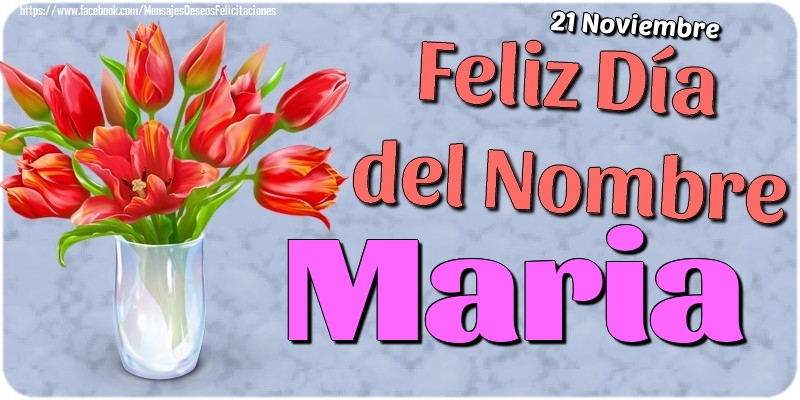 Felicitaciones de Onomástica - 21 Noviembre - Feliz Día del Nombre Maria!